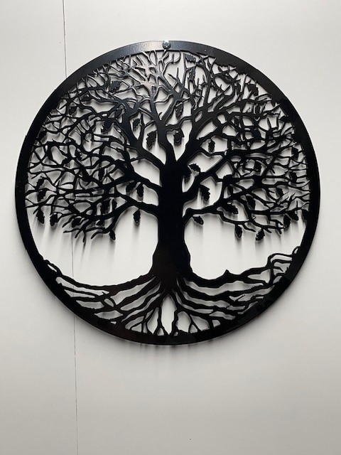 Laser-Cut Tree of Life Steel Panel manufactured by Techrail Decorative tree motif precision cut into a bespoke steel panel.